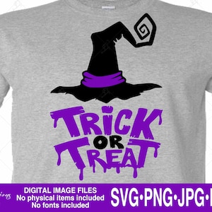 Halloween SVG, Trick or Treat svg, Treat Bag svg, Witches Hat Treat Bag svg, Witch svg, Witch mug svg, Witches Hat PNG, Halloween Witch svg