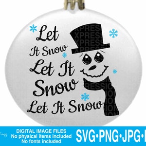 Let it snow svg, christmas svg, snowman svg, let it snow glass block svg, Christmas snowman svg, Snowman mug SVG, Christmas tshirt svg