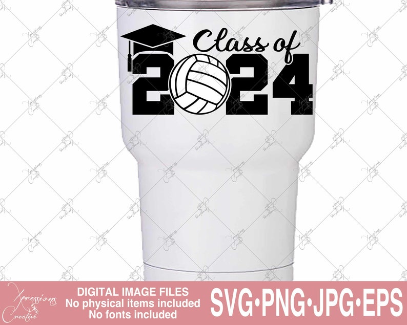 Senior 2024 Svg Class of 2024 2024 Graduate Volleyball Svg Etsy