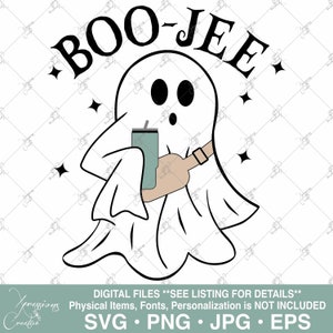 Boo-Jee Ghost SVG, Halloween SVG, Boojee svg, boojee halloween svg, coffee drinking ghost, cute halloween svg, halloween png funny halloween