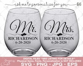 Mr and Mrs SVG, wedding svg, Mr Mrs glasses SVG, personalized wedding svg, custom wedding png, wedding sign template, wedding anniversary