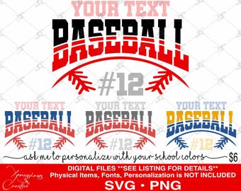 Baseball svg, personalisiertes Team Baseball svg, Baseball png, Baseball T-Shirt svg, personalisierte Baseball svg, Baseball-Vorlage, Maskottchen svg