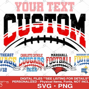 Custom svg, Custom Football svg, Personalized Team Football svg, Football t-shirt svg, Personalized Football svg, Football Mascot svg