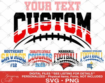 Custom svg, Custom Football svg, Personalized Team Football svg, Football t-shirt svg, Personalized Football svg, Football Mascot svg