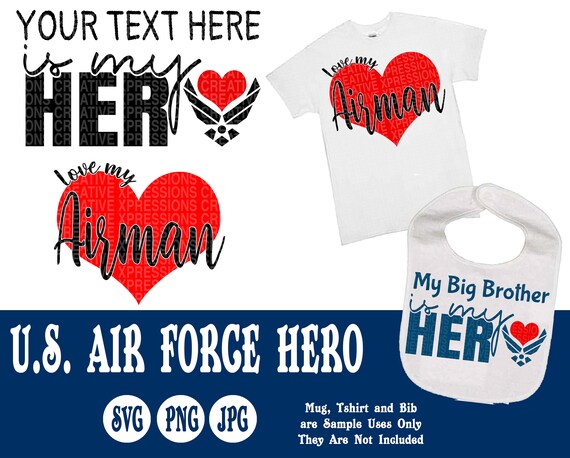 Air Force Hero Svg Daddy Hero Svg Baby Boy Bib Svg Air Etsy