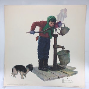 Beautiful Vintage Norman Rockwell Boy and His Dog Print 12x12 - Etsy
