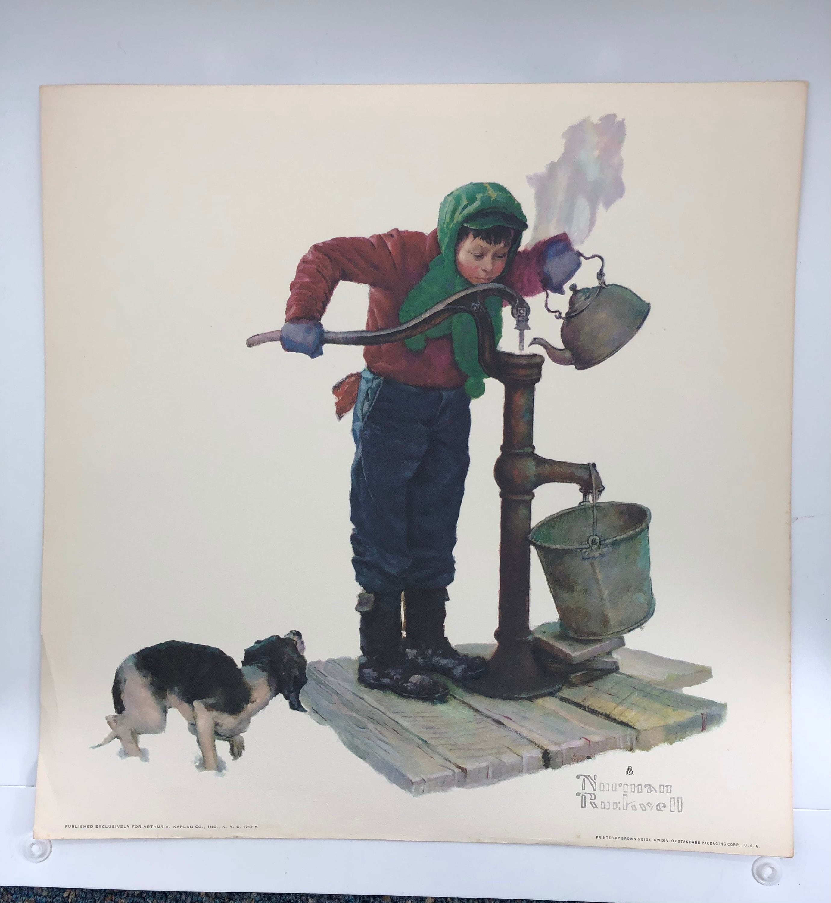 Beautiful Vintage Norman Rockwell Boy and His Dog Print 12x12 - Etsy