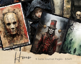 Cursed Junk Journal Kit, Gothic Junk Journal, Spooky Junk Journal, Scrapbook Kit, Journaling Supplies, Gothic Journal Kit, PRINTABLES