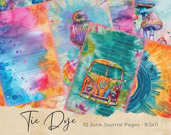 Boho Hippie, Junk Journal Kit, Vintage, Journal Pages, Junk Journal, Boho, Fashion, Hippie, 70's, Ephemera, Printable, Scrapbook, Download