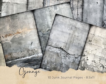 Shabby Industrial Background Pages, Printable Papers, Junk Journaling, Shabby Grunge Pages, Shabby Grunge Digital Download, Junk Journals
