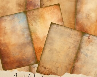Acid Wash Junk Journal Seiten, Scrapbook Seite, Vintage Journal Seiten, Neutrales bedruckbares Papier, Collage Sheet, digitaler Download
