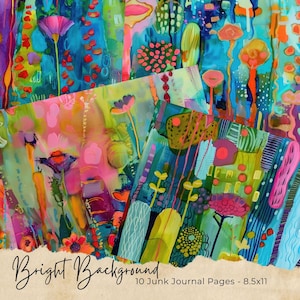 Grillig patchwork-junkjournaalpapier | Afdrukbare dagboekpagina's | Plakboeken | Kaarten | Knutselen | Doe-het-zelf | Hippie | Eigenzinnigheid | Boho