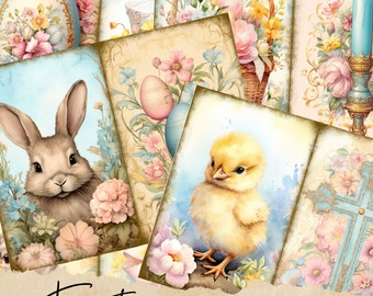 Easter Junk Journal Kit, Bunny Junk Journal, Rabbit, Journal Pages, Junk Journal, Rabbit Ephemera, Printable, Scrapbook, Download