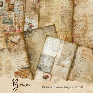Ephemera Ledger Paper for Junk Journals, Ledger Book, Digital Ledger Paper, Digital Scrapbook Papers, Printable Journal Ledger Pages