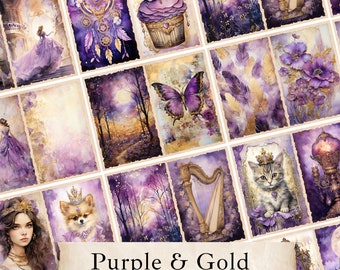パープルフェアリーテイルペーパーバンドル：ラベンダーファンタジー