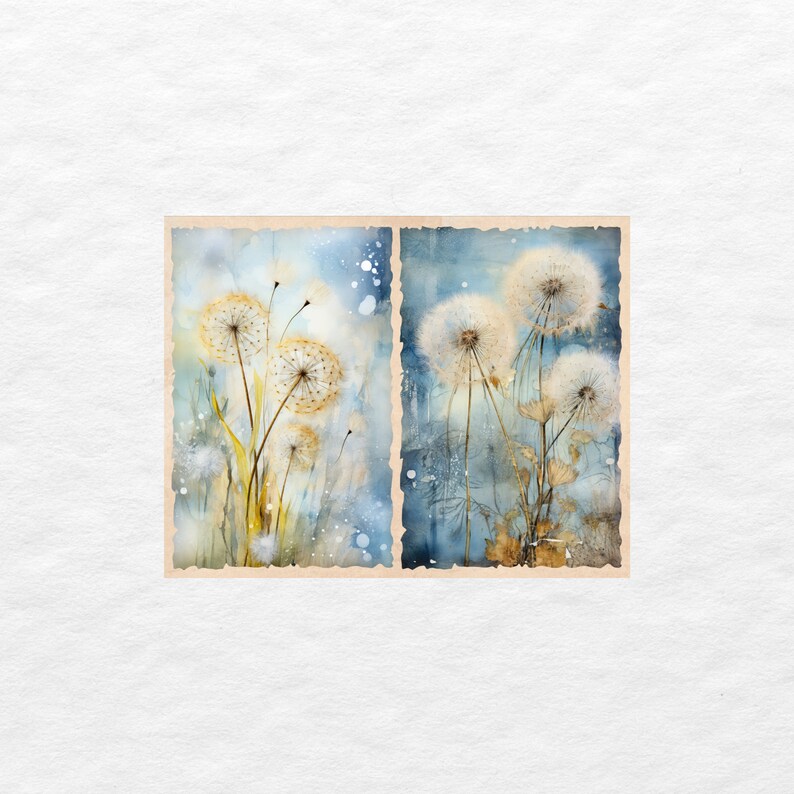 Dandelion Junk Journal Paper Flower Junk Journal Kit Printable Pages ...