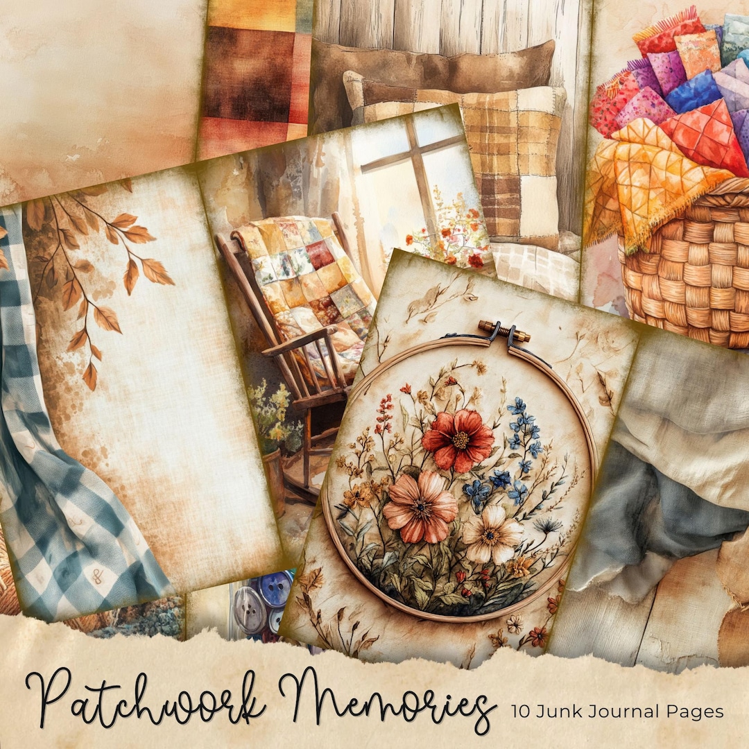 Patchwork Memories Junk Journal Pages – Cozy and Nostalgic Printable ...