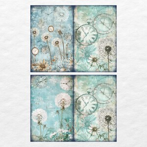 Dandelion Junk Journal Paper Flower Junk Journal Kit Printable Pages ...