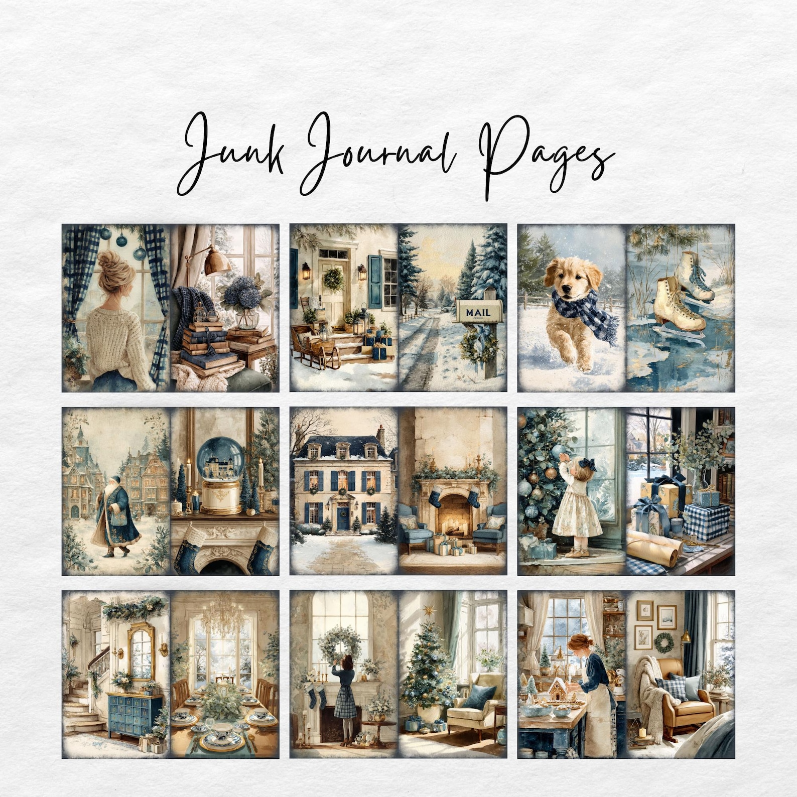 Cozy Winter Junk Journal Kit | Printable Winter Digital Papers ...