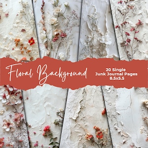 Junk Journal | Shabby Chic Style | Journal Pages | Card Making | Tag Creation | Paper Pack | Digital Paper | Scrapbook Paper | 3D Flowers