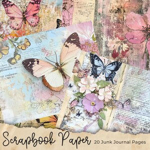 Junk Journal Pages | Rustic Style | Digital Paper | Scrapbook Supplies | Background Pages | Printables | Decoupage | Weathered Wood