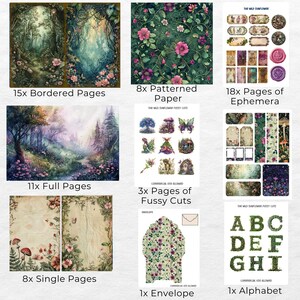Forest Fairy Junk Journal Kit, Autumn Fairy Junk Journal Kit, Fantasy ...
