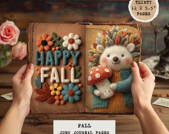 Fall Junk Journal Pages, Autumn Ephemera (Digital Download)