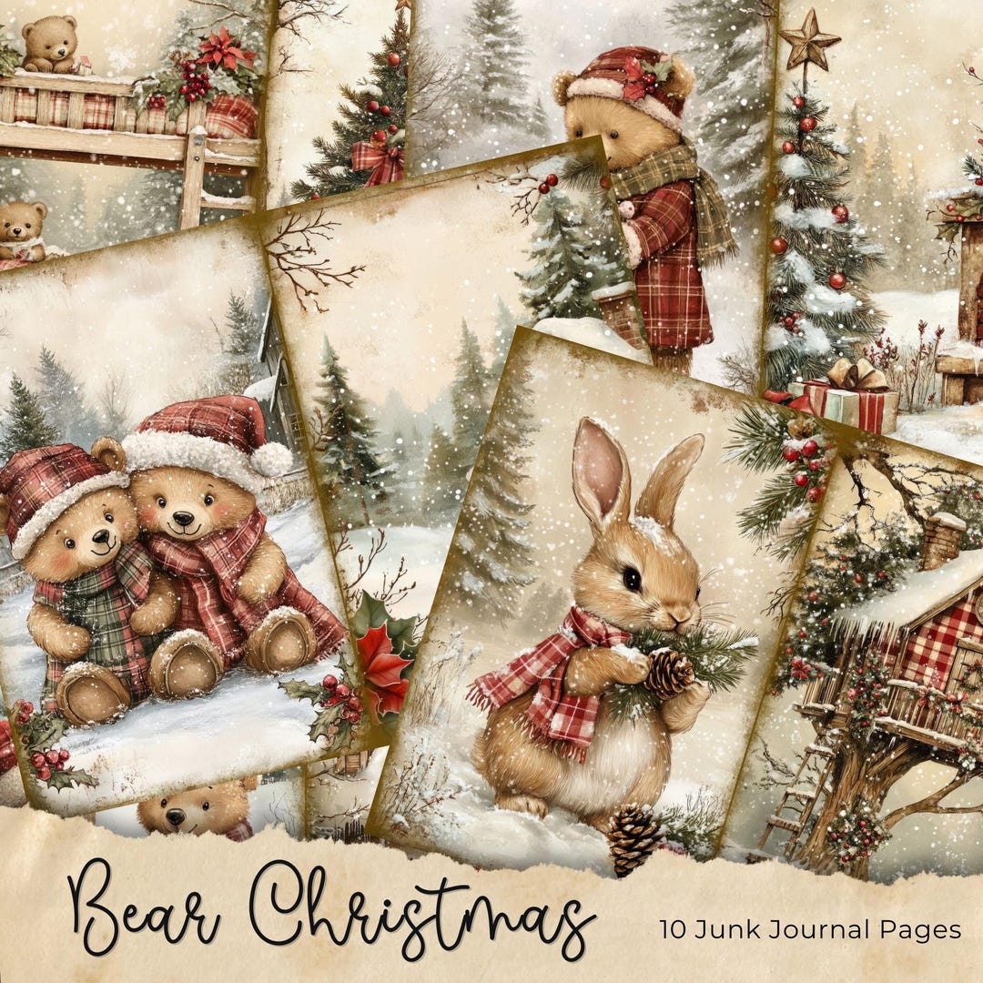Winter Junk Journal Kit | Christmas Printable Pages | Ephemera ...