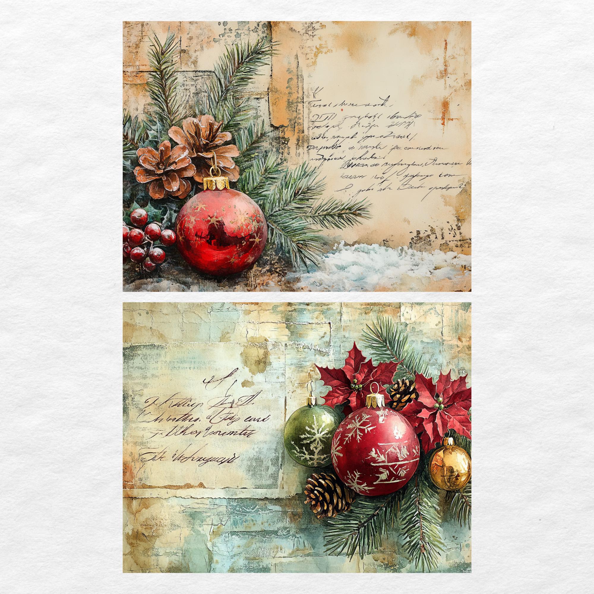 Christmas Junk Journal Kit, Vintage Merry Christmas Junk Journal Pages ...
