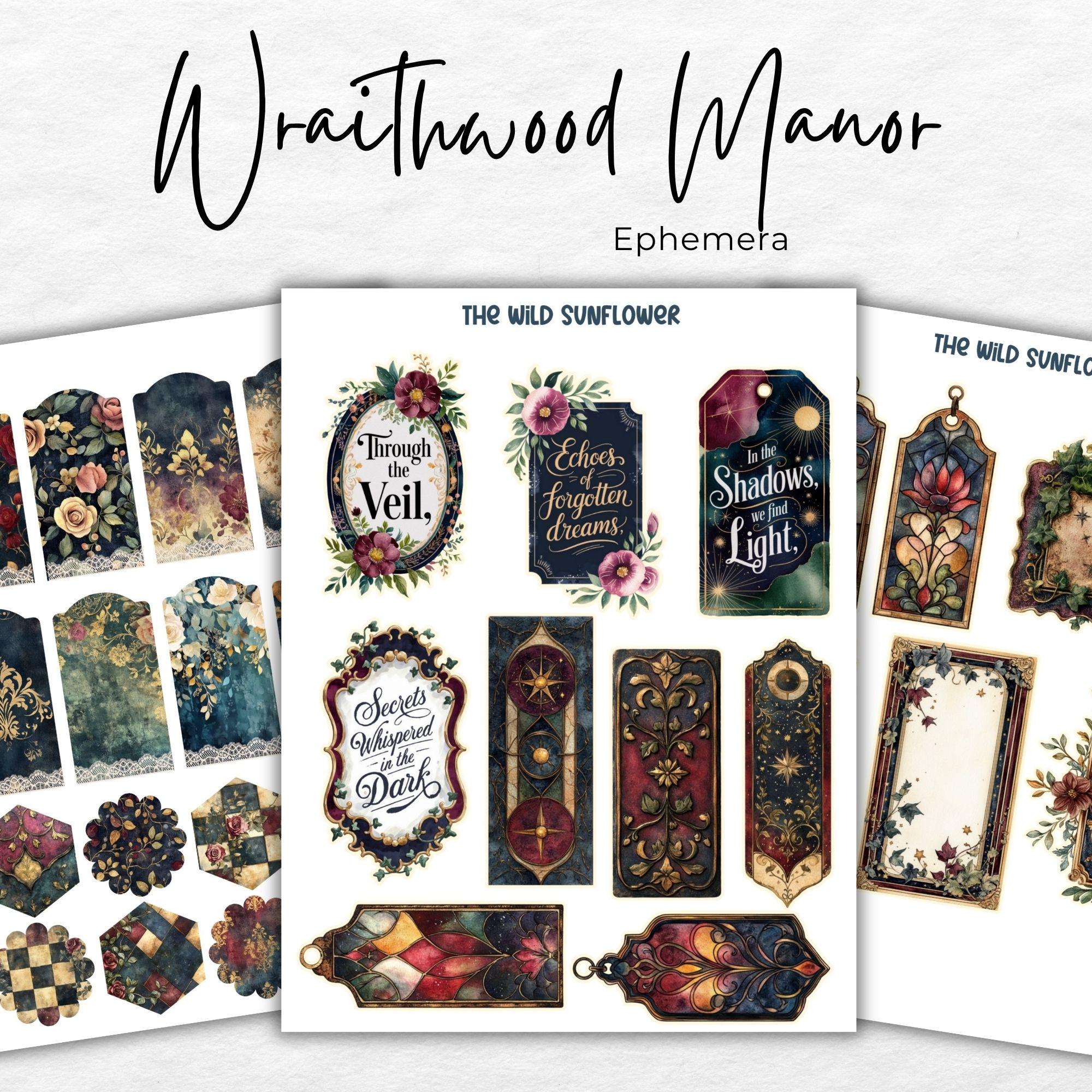 Wraithwood Lady of the Manor Junk Journal Printable Kit | Gothic ...