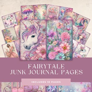 Schmetterling Junk Journal Seiten, Schmetterling verzauberte Welt Collage Printables, Fantasy Kit, Schmetterling und Feen Junk Journal Papier, Märchen