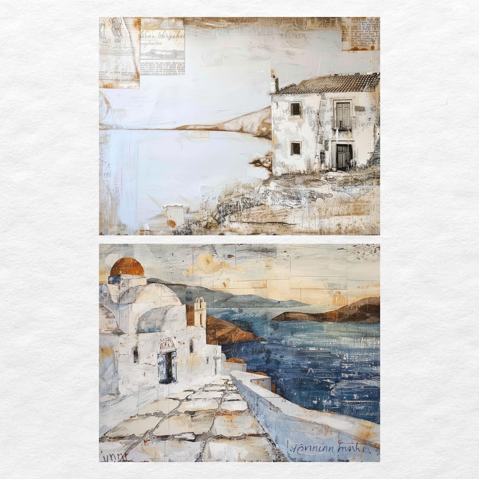 Ancient Greek Junk Journal Pages, Digital Scrapbook Paper Kit, Greece ...