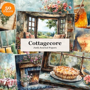 Cottagecore Junk Journal Kit Rustikt Bakverk Ephemera Wildflower Honung Botaniska Sidor