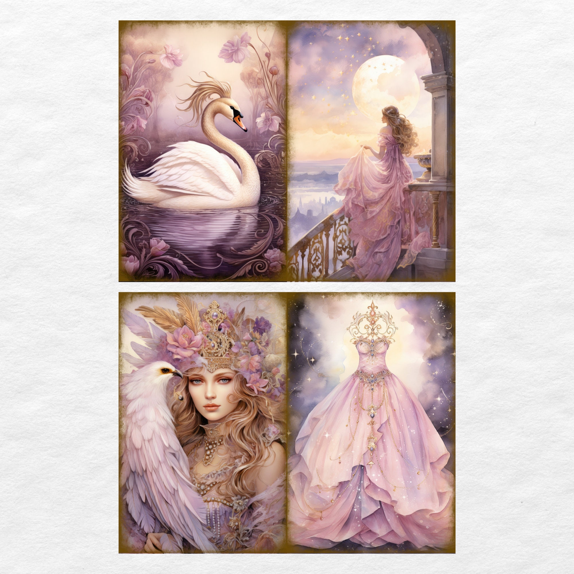 Princess Junk Journal Kit, Digital Download, Printable Pages, Ephemera ...