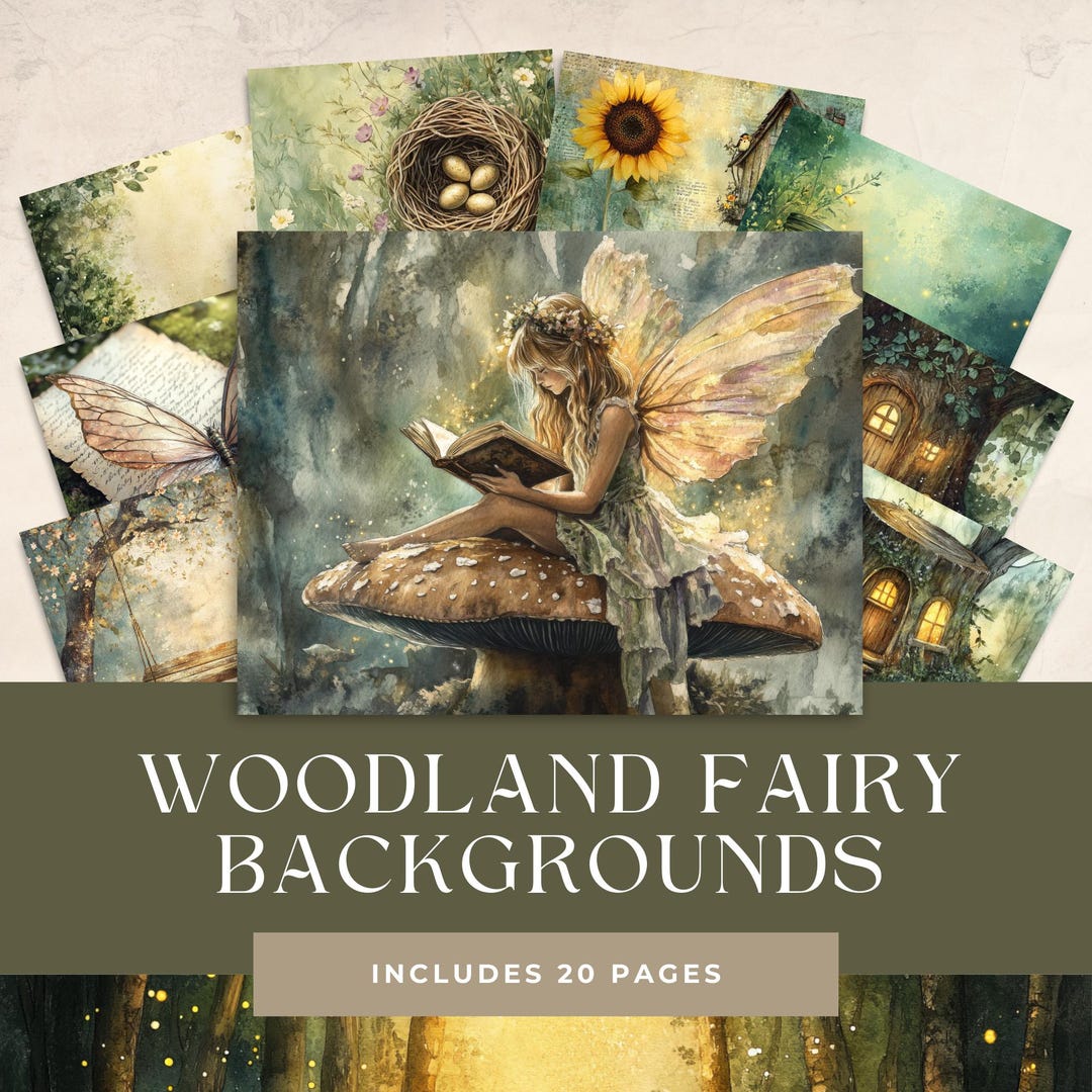 Enchanted Forest Junk Journal Pages, Printable Collage Sheet, Digital ...