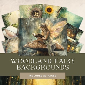 Enchanted Forest Junk Journal Pages, Printable Collage Sheet, Digital Scrapbook Paper, Dark Woodland Kit, Vintage Ephemera, Fantasy Download