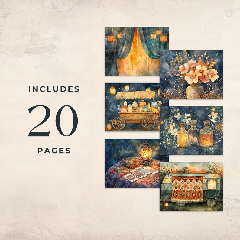 Boho Junk Journal Paper | Junk Journal Kit | Printable Journal Pages ...