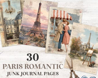 French Ephemera, Vintage Junk Journal Pages (Digital Download)