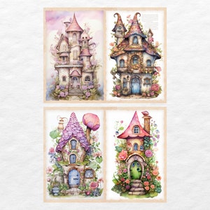 Fairy House Junk Journal Pages, Digital Fantasy Forest Scrapbook Paper ...