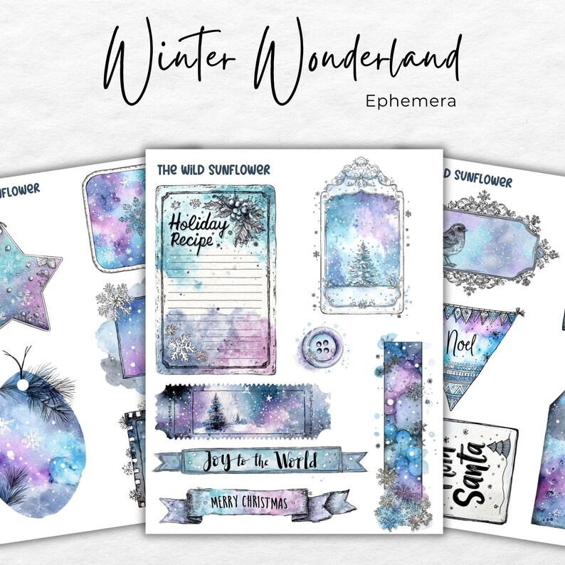Cozy Winter Junk Journal Kit | Printable Christmas Digital Papers ...