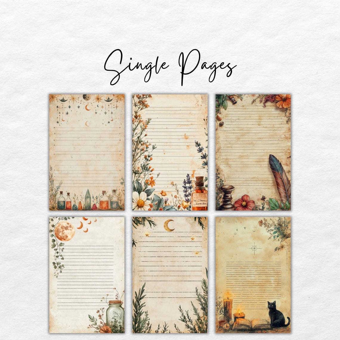 Witch’s Apothecary Junk Journal Kit - Digital Ephemera, Printable Pages ...