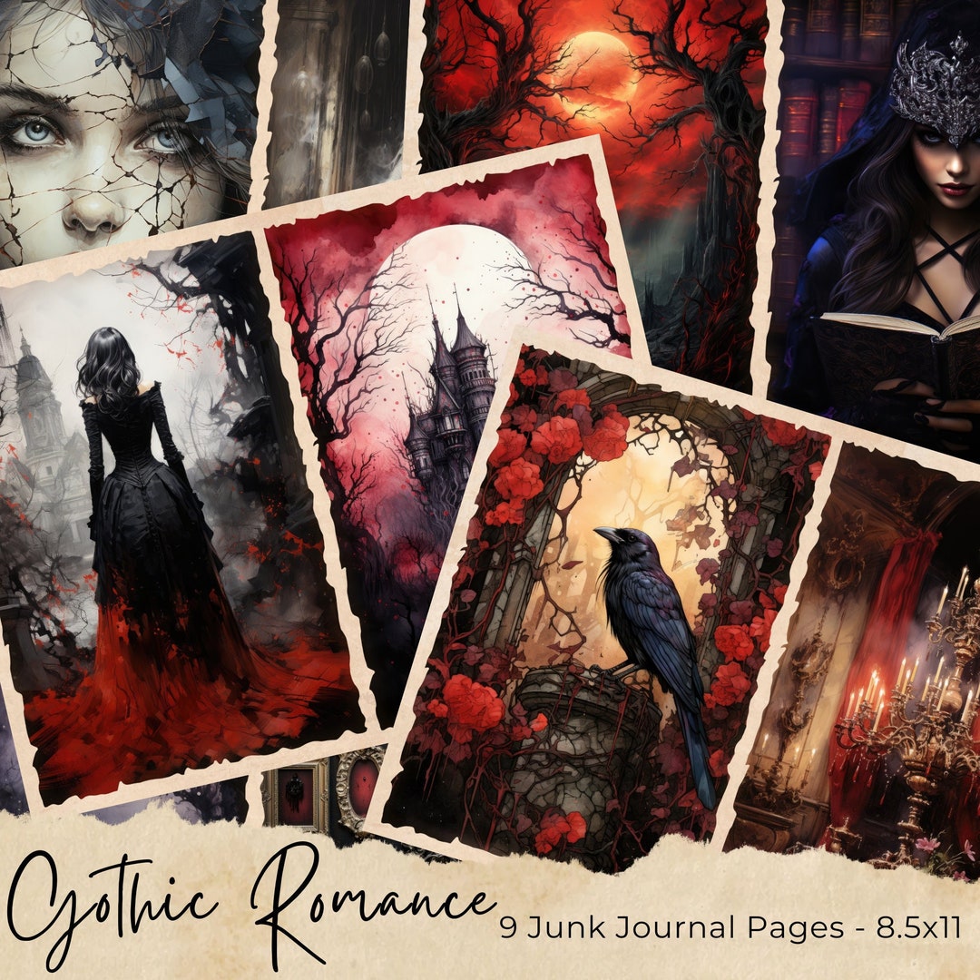 Junk Journal Printable Gothic, Halloween Junk Journal Pages Spooky ...