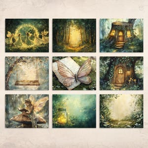 Enchanted Forest Junk Journal Pages, Printable Collage Sheet, Digital ...