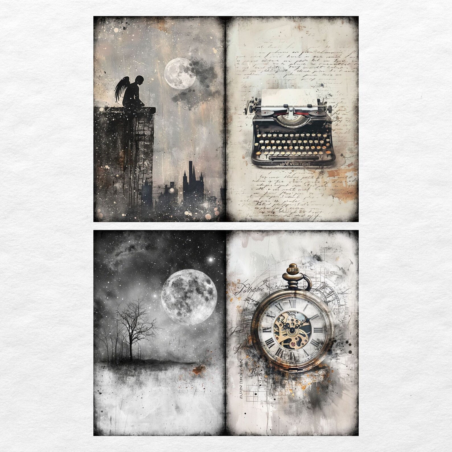 Gothic Junk Journal Pages | Scrapbook Paper Kit | Dark Academia ...