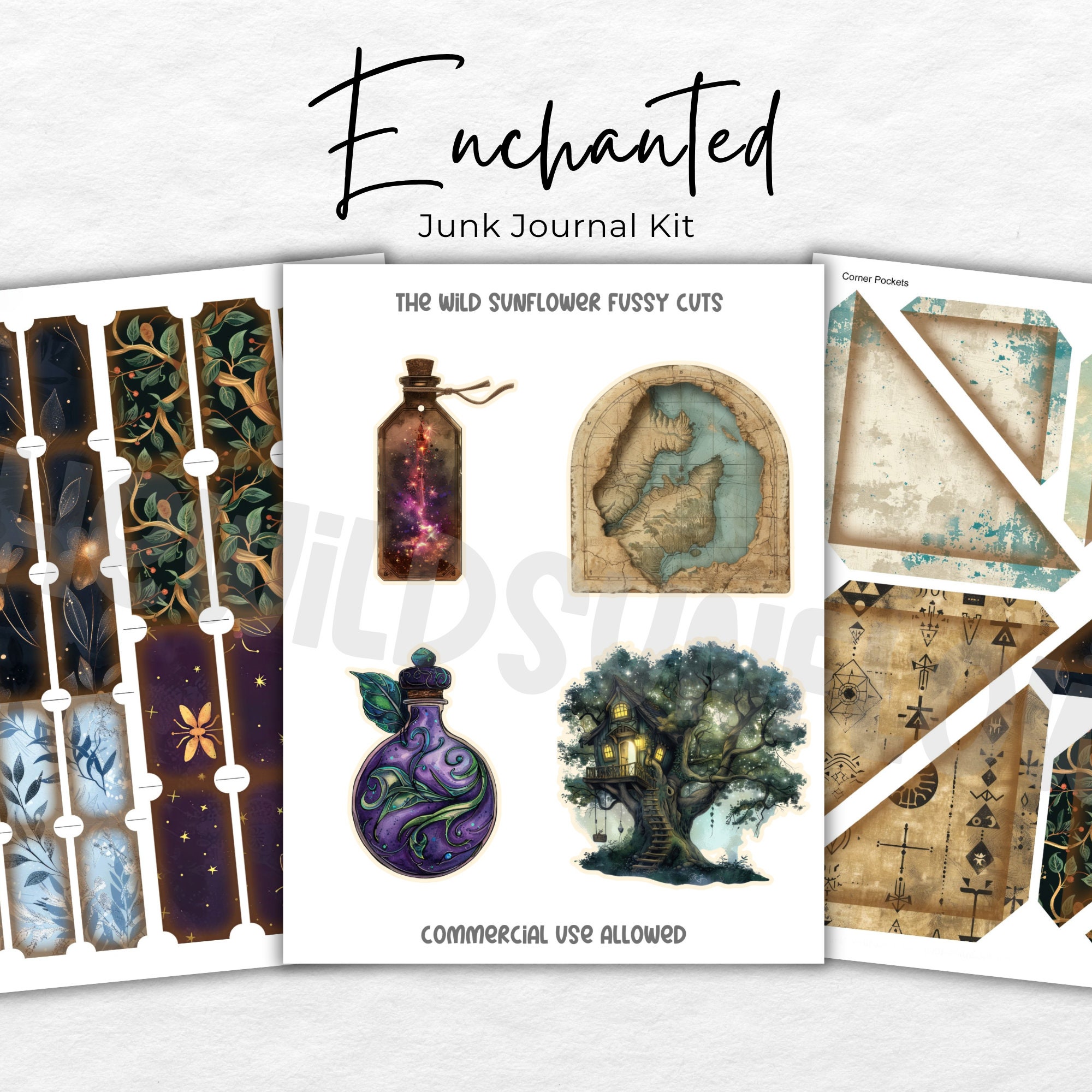 Fairy Forest Junk Journal Digital Kit Printable, Enchanted Forest ...