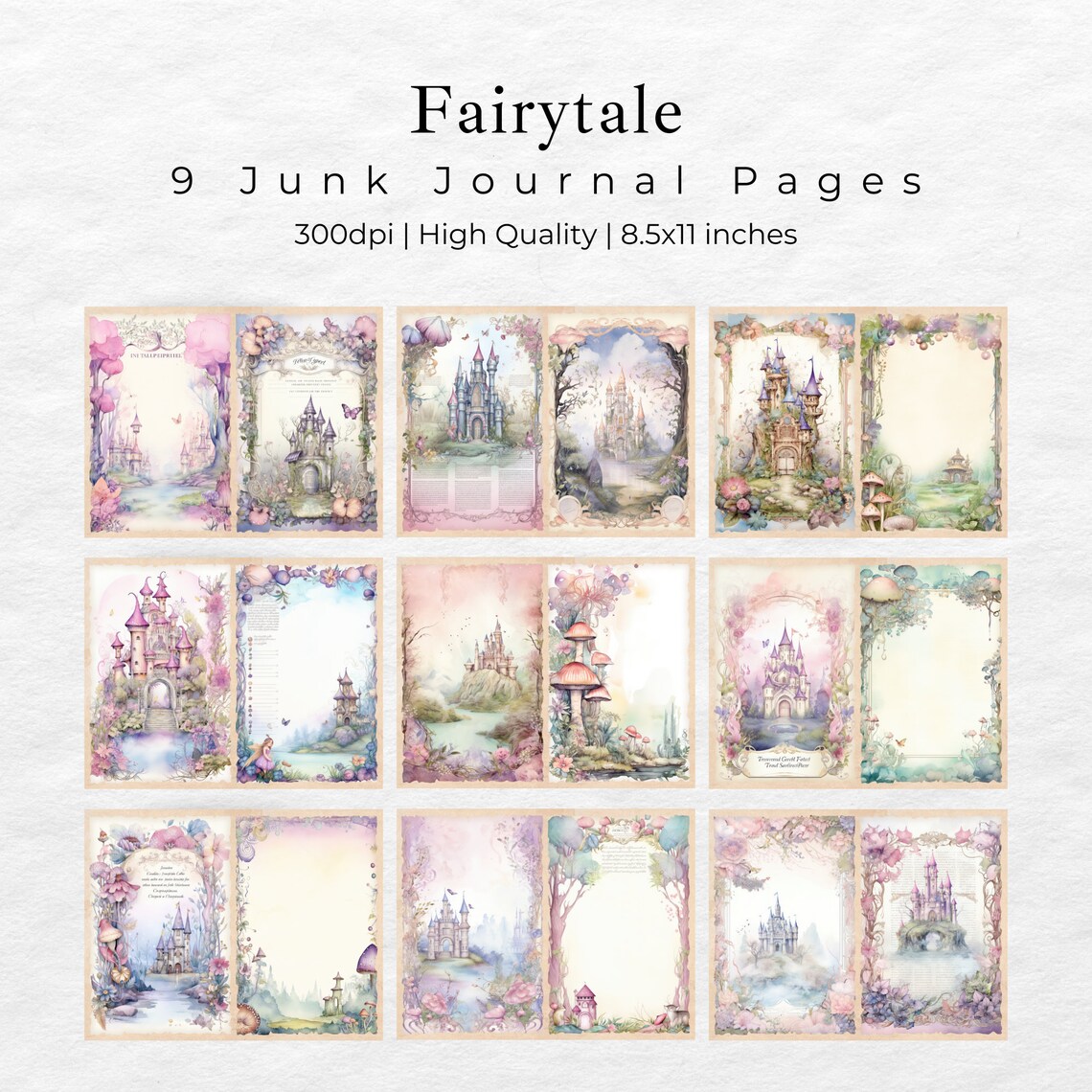 Fantasy Forest Junk Journal Kit Enchanted Forest Journal Pages, Junk ...