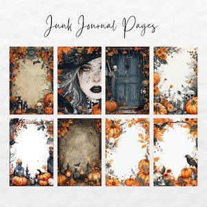 Halloween Junk Journal Kit, Halloween Printable Ephemera, Halloween ...