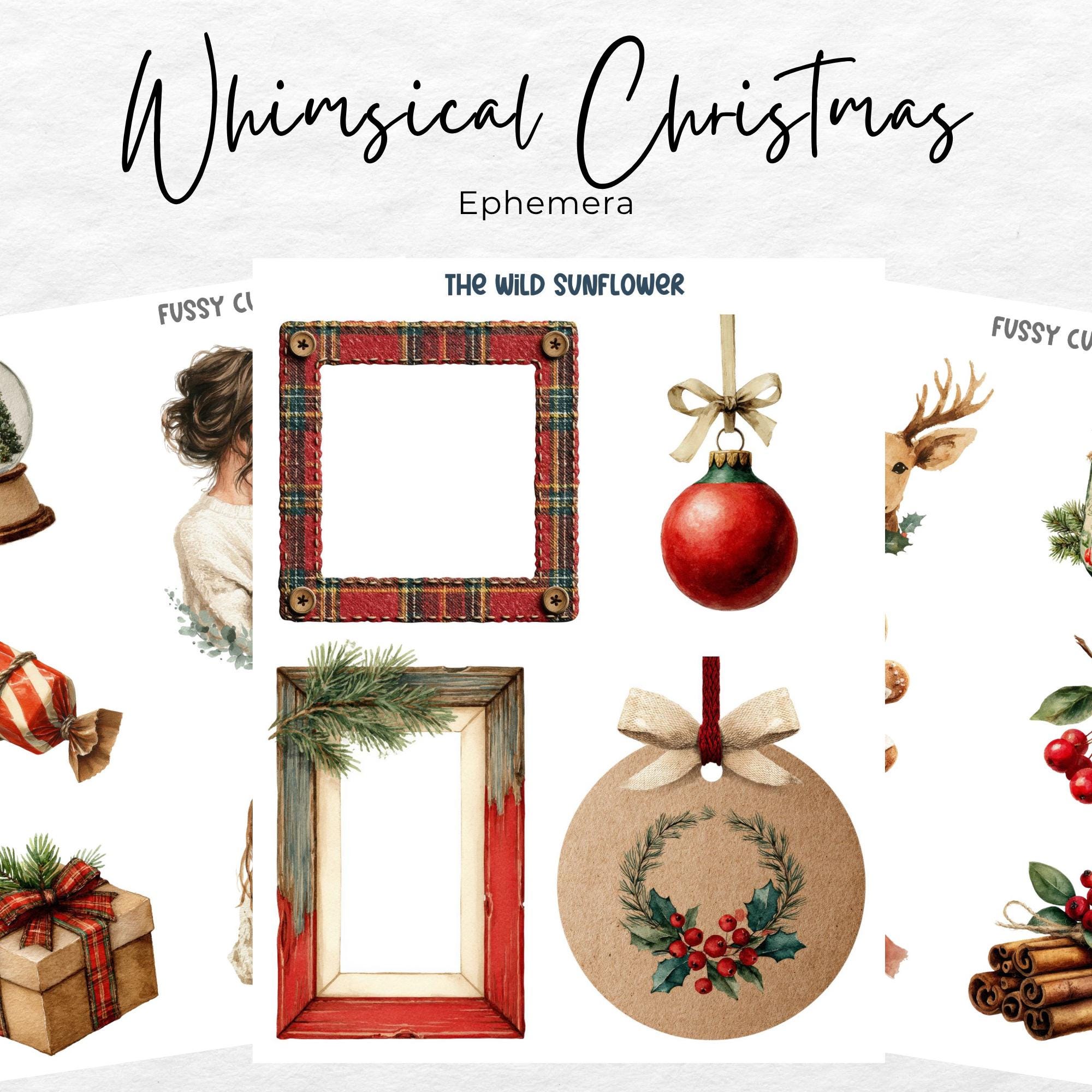 Rustic Christmas Junk Journal Kit: Printable Pages, Winter Ephemera ...