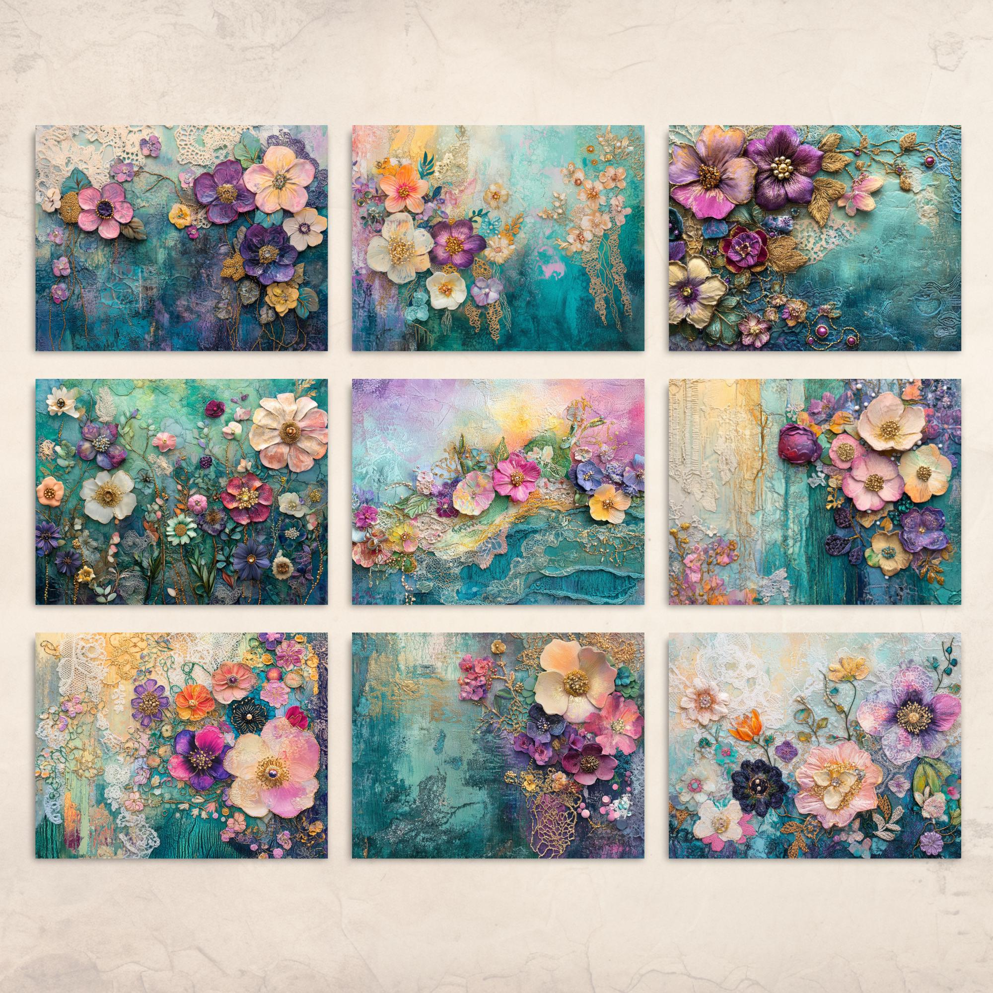 Shabby Chic Junk Journal Kit Pink Vintage Lace Ephemera Collage Sheets ...