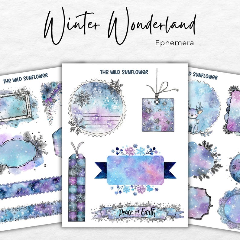 Cozy Winter Junk Journal Kit | Printable Christmas Digital Papers ...